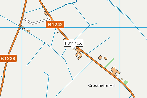 The Aldborough Village Hall & Memorial Recreation Field map (HU11 4QA) - OS VectorMap District (Ordnance Survey)