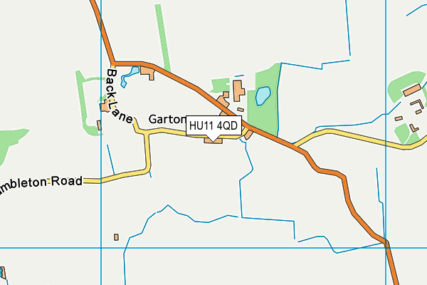 HU11 4QD map - OS VectorMap District (Ordnance Survey)