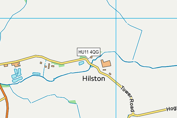 HU11 4QG map - OS VectorMap District (Ordnance Survey)