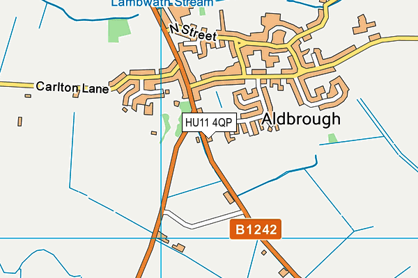 HU11 4QP map - OS VectorMap District (Ordnance Survey)