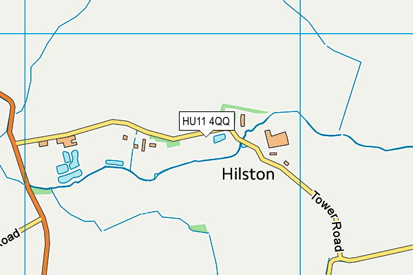 HU11 4QQ map - OS VectorMap District (Ordnance Survey)