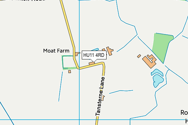 HU11 4RD map - OS VectorMap District (Ordnance Survey)