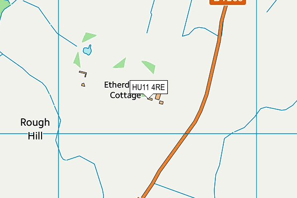 HU11 4RE map - OS VectorMap District (Ordnance Survey)