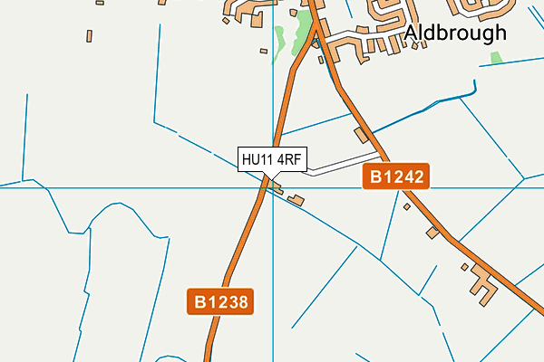 HU11 4RF map - OS VectorMap District (Ordnance Survey)
