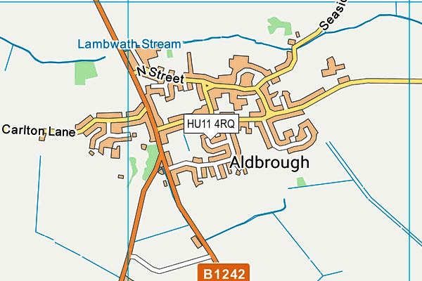 HU11 4RQ map - OS VectorMap District (Ordnance Survey)