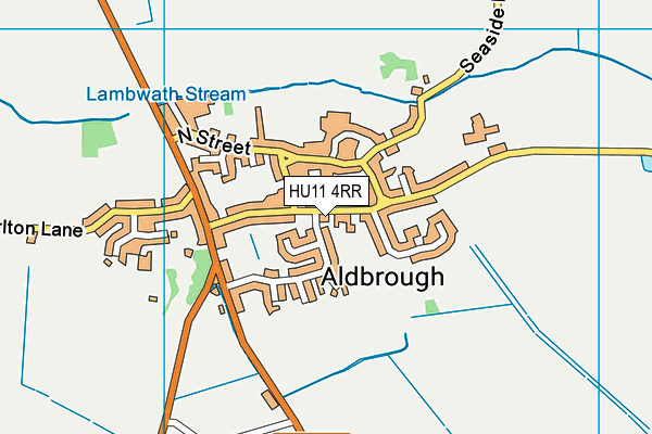 Aldbrough Primary School map (HU11 4RR) - OS VectorMap District (Ordnance Survey)
