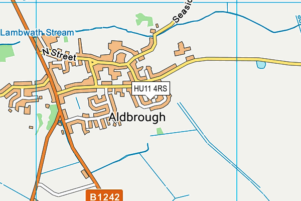 HU11 4RS map - OS VectorMap District (Ordnance Survey)