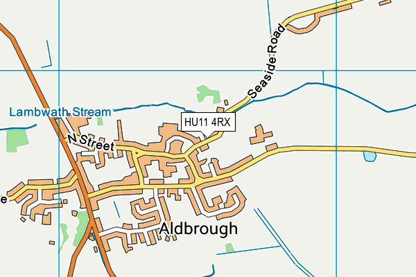 HU11 4RX map - OS VectorMap District (Ordnance Survey)