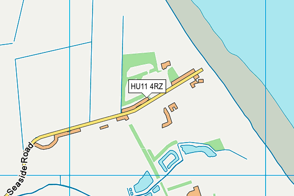 HU11 4RZ map - OS VectorMap District (Ordnance Survey)