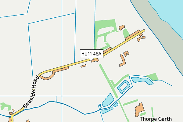 HU11 4SA map - OS VectorMap District (Ordnance Survey)