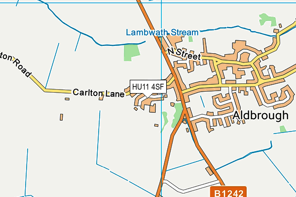 HU11 4SF map - OS VectorMap District (Ordnance Survey)