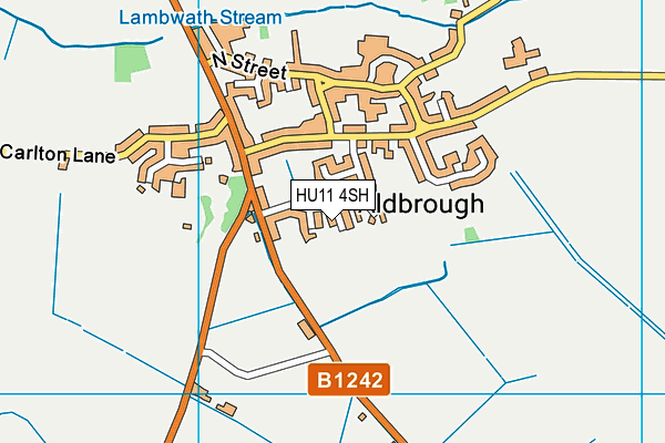 HU11 4SH map - OS VectorMap District (Ordnance Survey)