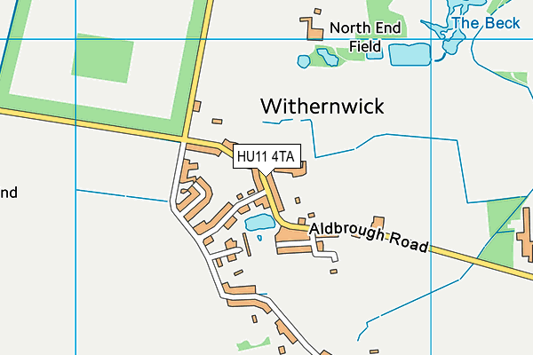 HU11 4TA map - OS VectorMap District (Ordnance Survey)