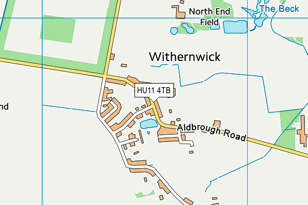 HU11 4TB map - OS VectorMap District (Ordnance Survey)