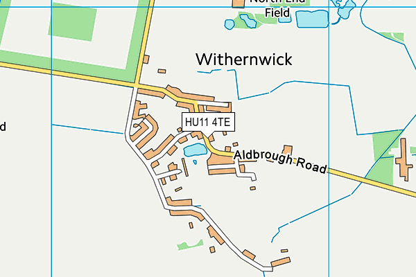 HU11 4TE map - OS VectorMap District (Ordnance Survey)