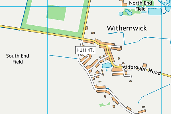 HU11 4TJ map - OS VectorMap District (Ordnance Survey)