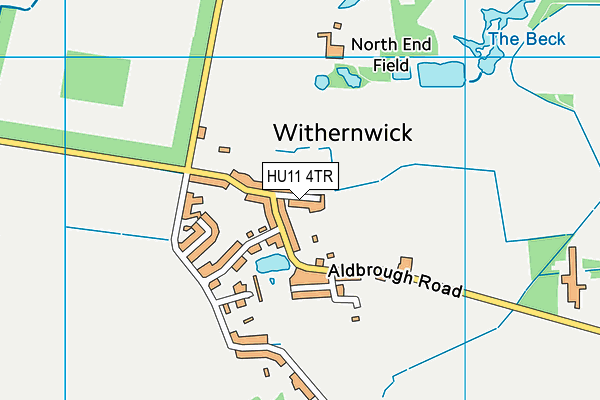 HU11 4TR map - OS VectorMap District (Ordnance Survey)