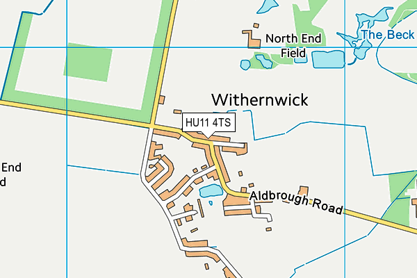 HU11 4TS map - OS VectorMap District (Ordnance Survey)