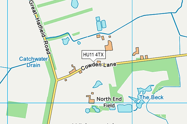 HU11 4TX map - OS VectorMap District (Ordnance Survey)