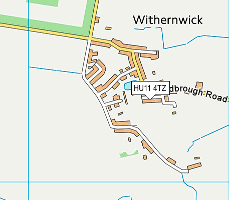 HU11 4TZ map - OS VectorMap District (Ordnance Survey)