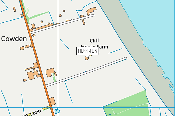 HU11 4UN map - OS VectorMap District (Ordnance Survey)