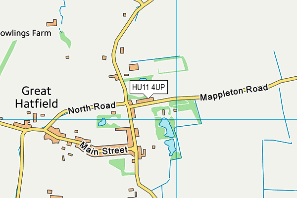 HU11 4UP map - OS VectorMap District (Ordnance Survey)