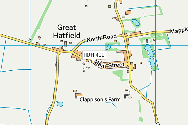 HU11 4UU map - OS VectorMap District (Ordnance Survey)