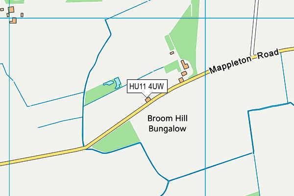 HU11 4UW map - OS VectorMap District (Ordnance Survey)