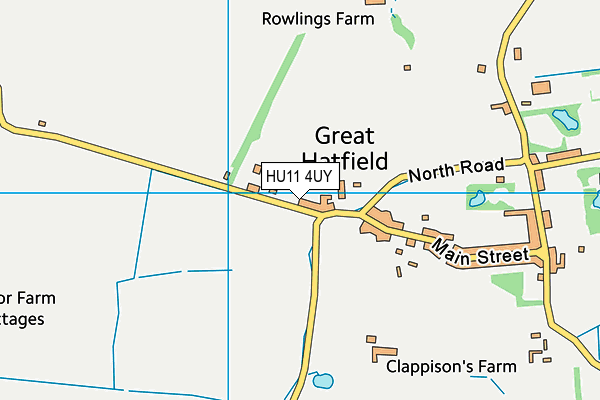 HU11 4UY map - OS VectorMap District (Ordnance Survey)