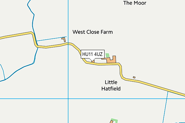 HU11 4UZ map - OS VectorMap District (Ordnance Survey)