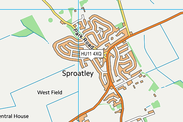 HU11 4XQ map - OS VectorMap District (Ordnance Survey)