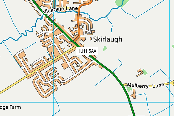 HU11 5AA map - OS VectorMap District (Ordnance Survey)