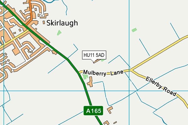 HU11 5AD map - OS VectorMap District (Ordnance Survey)