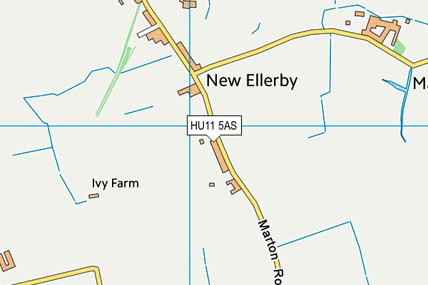 HU11 5AS map - OS VectorMap District (Ordnance Survey)