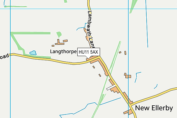 HU11 5AX map - OS VectorMap District (Ordnance Survey)