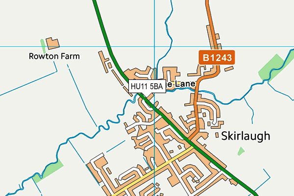 HU11 5BA map - OS VectorMap District (Ordnance Survey)