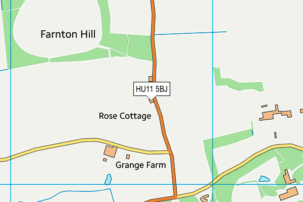 HU11 5BJ map - OS VectorMap District (Ordnance Survey)