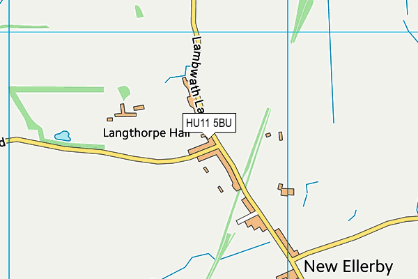 HU11 5BU map - OS VectorMap District (Ordnance Survey)