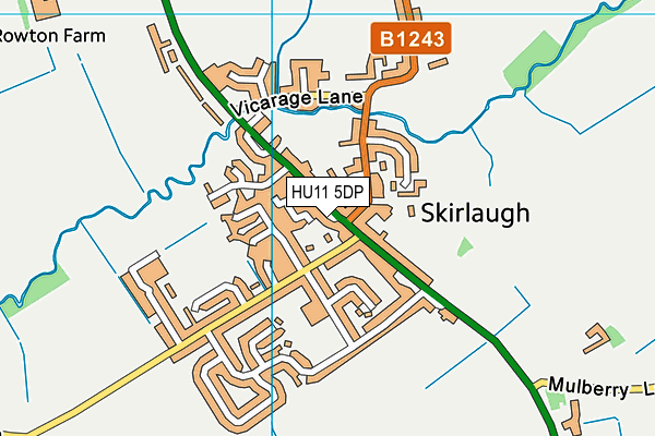 HU11 5DP map - OS VectorMap District (Ordnance Survey)