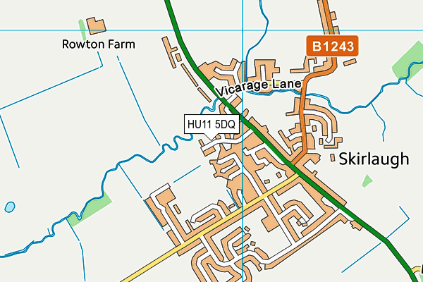 HU11 5DQ map - OS VectorMap District (Ordnance Survey)