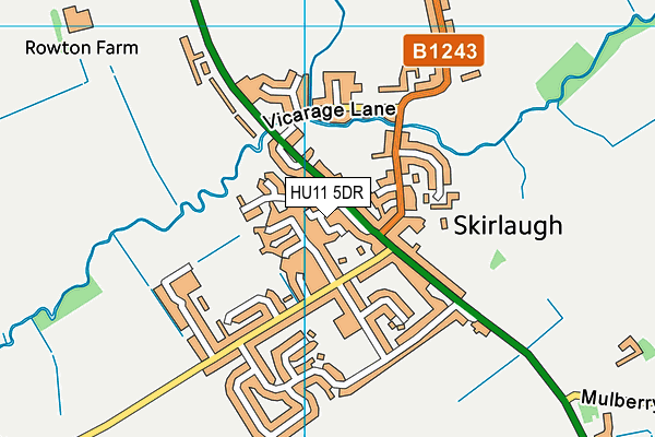 HU11 5DR map - OS VectorMap District (Ordnance Survey)
