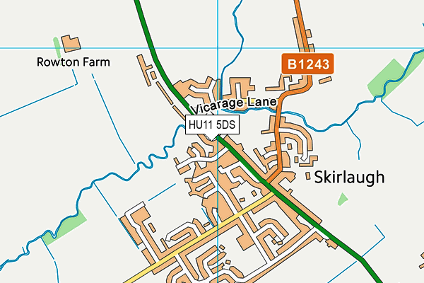 HU11 5DS map - OS VectorMap District (Ordnance Survey)