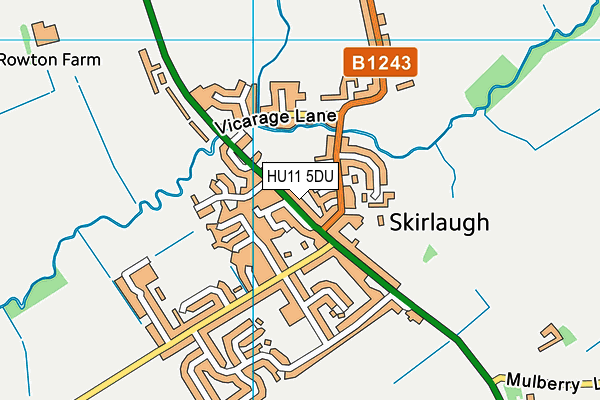 HU11 5DU map - OS VectorMap District (Ordnance Survey)