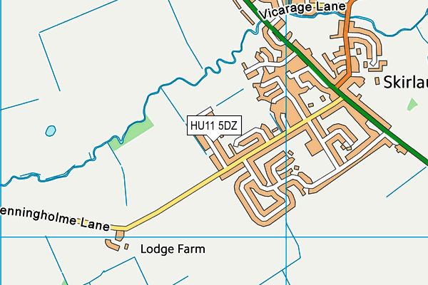 HU11 5DZ map - OS VectorMap District (Ordnance Survey)