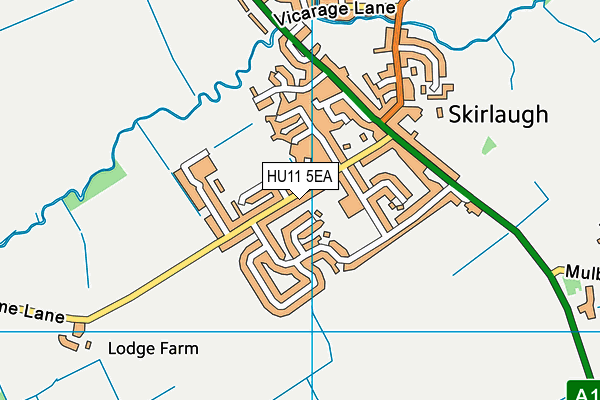 HU11 5EA map - OS VectorMap District (Ordnance Survey)