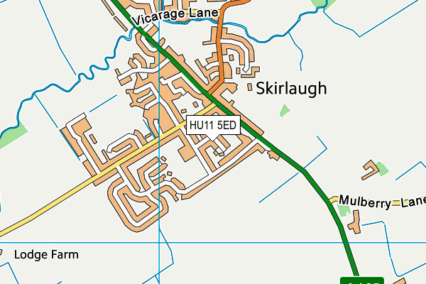 HU11 5ED map - OS VectorMap District (Ordnance Survey)