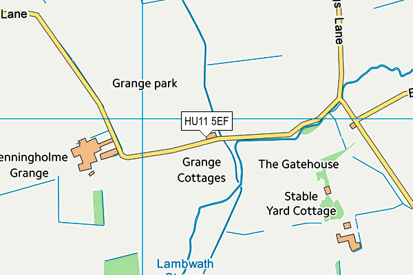 HU11 5EF map - OS VectorMap District (Ordnance Survey)