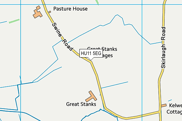 HU11 5EG map - OS VectorMap District (Ordnance Survey)