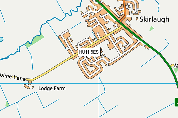 HU11 5ES map - OS VectorMap District (Ordnance Survey)
