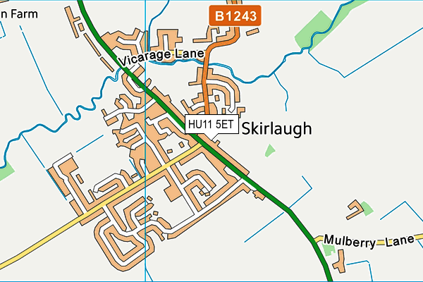 HU11 5ET map - OS VectorMap District (Ordnance Survey)